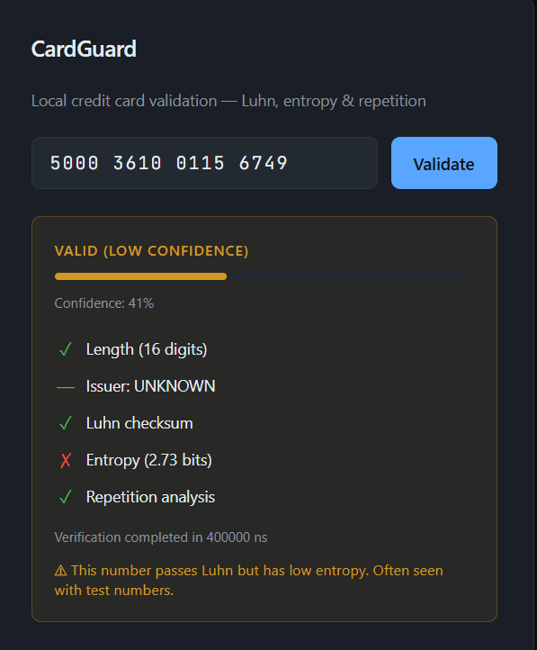 CardGuard - Low Confidence Valid Cards 1