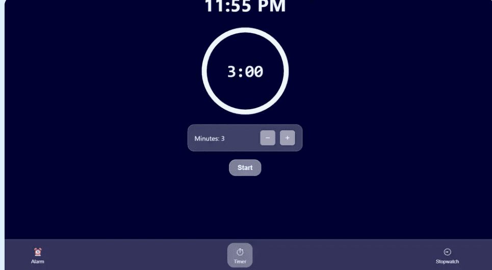 Clock App — right